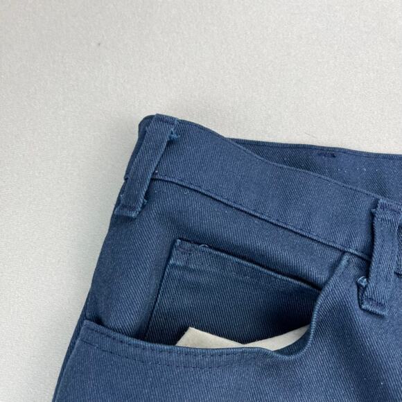 Vintage Levis Sta-Prest Pants Mens 42 Navy Blue Chino Straight Leg Slacks 80s - Picture 3 of 16